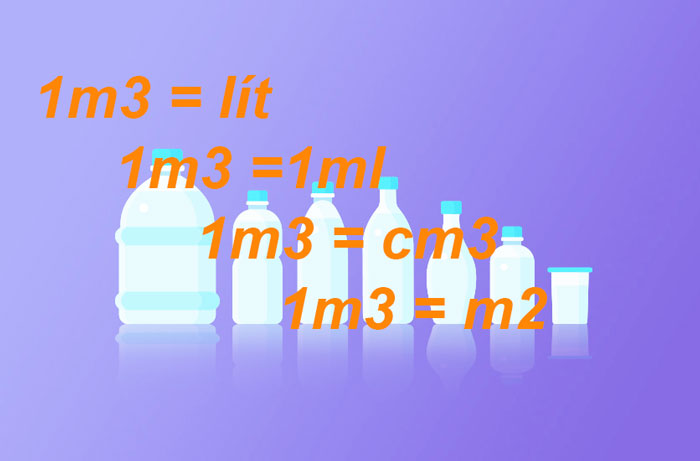 1m3 = lít? | 1 m3 bằng bao nhiêu lít, ml, cm3 , m2? | Chuyển đổi 1m3